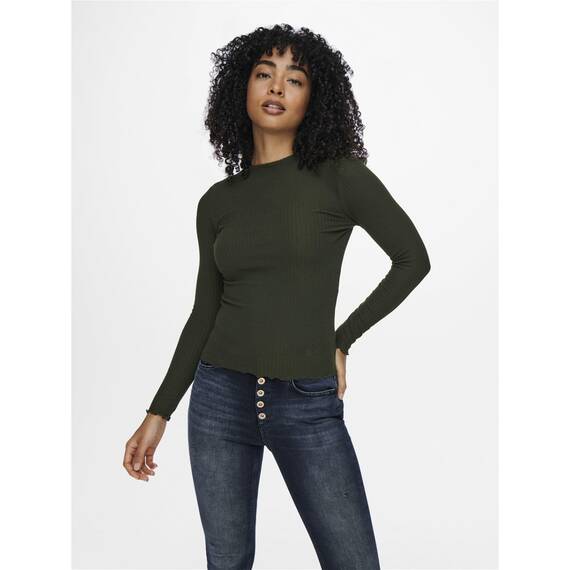 ONLY Damen Onlemma L/S High Neck Top Noos JRS Langarmshirt, Rosin,3XL