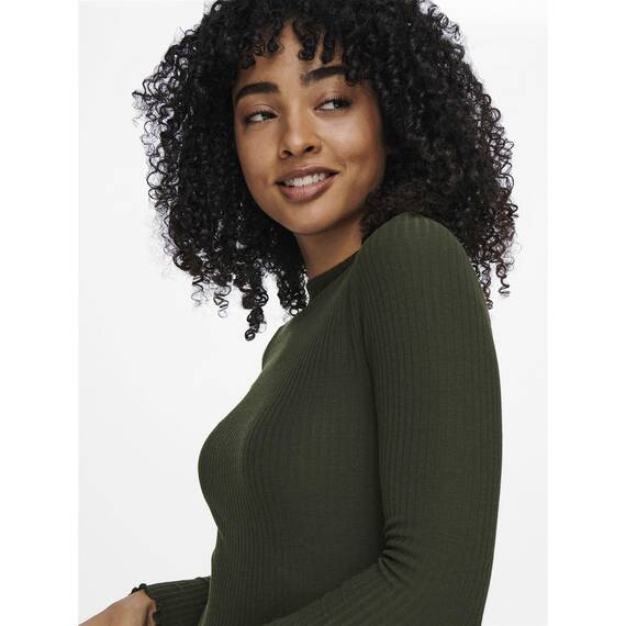 ONLY Damen Onlemma L/S High Neck Top Noos JRS Langarmshirt, Rosin,3XL
