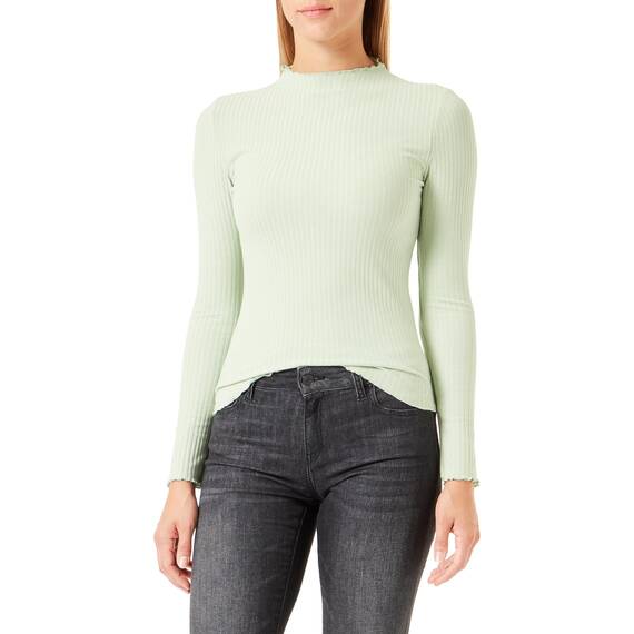 ONLY Damen Onlemma L/S High Neck Top Noos JRS, Smoke Green/Detail:Melange, 3XL