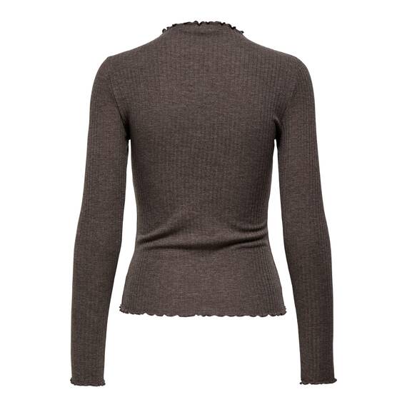 ONLY Damen Onlemma L/S Noos JRS Comfort Fit High Neck Top Mit Femininen Rüschen, Pink Yarrow, L