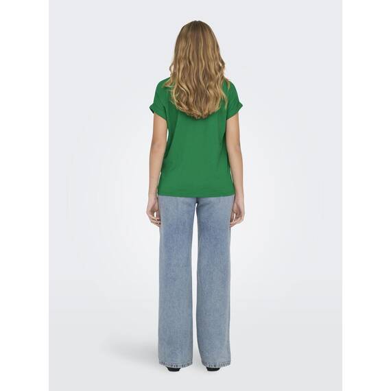 ONLY Damen Top Kurzarm Rundhals T-Shirt Moster Weiß Schwarz XS S M L XL XXL, Größe:XL, Farbe:Jolly Green 15106662