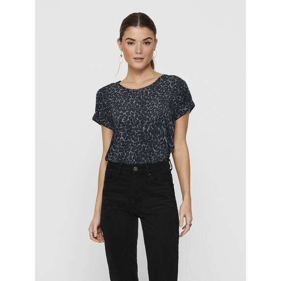ONLY Damen Onlmoster AOP S/S Noos JRS Klassisches Regular Fit Top Mit Kurzen Ärmeln Für Den Sommer, Formal Gray, XXX-Large