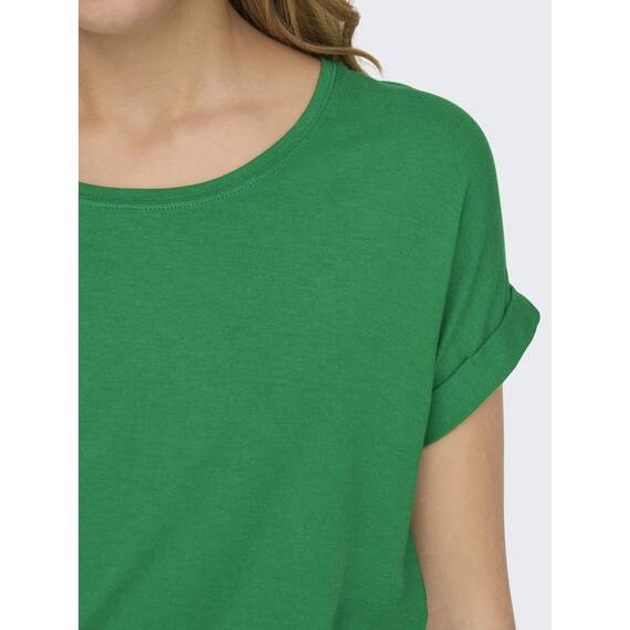 ONLY Damen Top Kurzarm Rundhals T-Shirt Moster Weiß Schwarz XS S M L XL XXL, Größe:XL, Farbe:Jolly Green 15106662