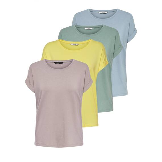 ONLY Tops für Damen Basic Kurzarm Rundhals
