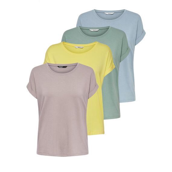 ONLY Tops für Damen Basic Kurzarm Rundhals