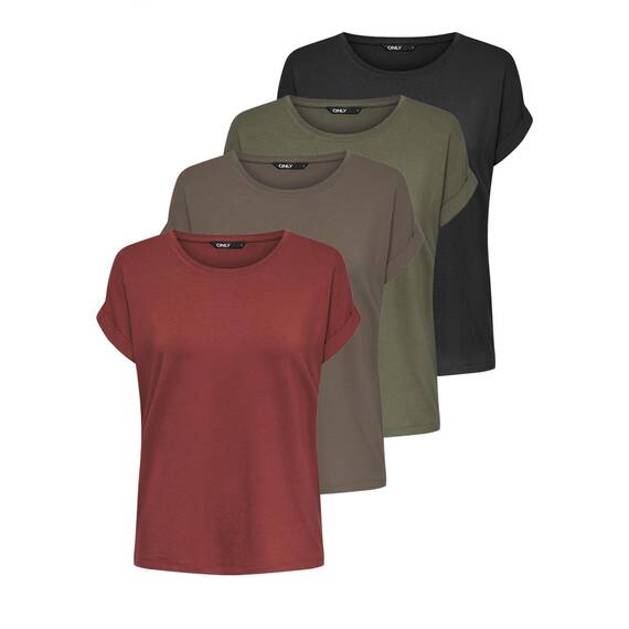 ONLY Tops für Damen Basic Kurzarm Rundhals
