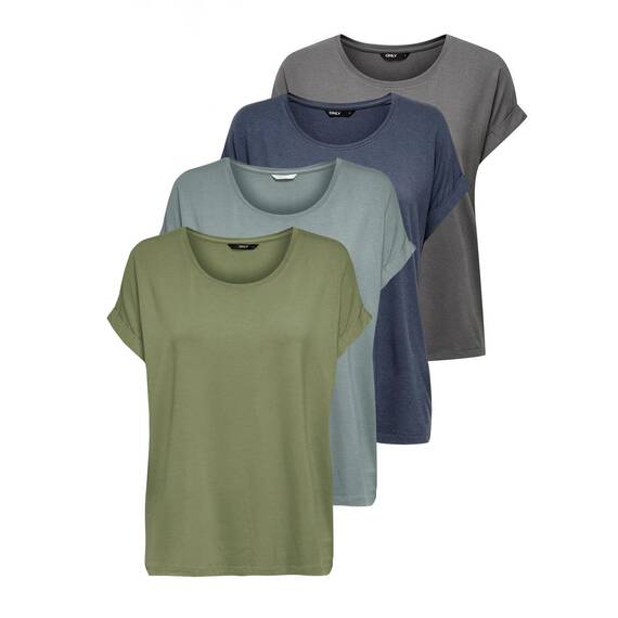 ONLY Tops für Damen Basic Kurzarm Rundhals