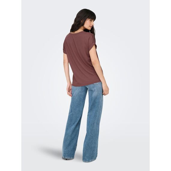 ONLY Damen Onlmoster S/S O-Neck Top Noos JRS, Rosa (Rose Brown), L