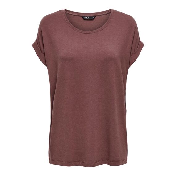 ONLY Damen Onlmoster S/S O-Neck Top Noos JRS, Rosa (Rose Brown), L