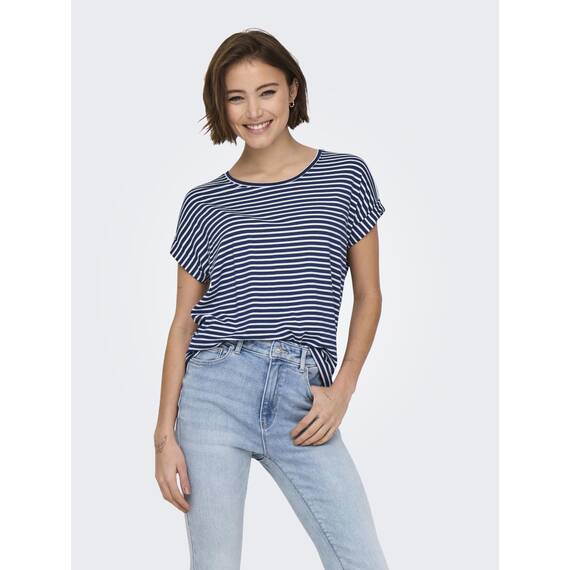 ONLY Tops für Damen Basic Kurzarm Rundhals