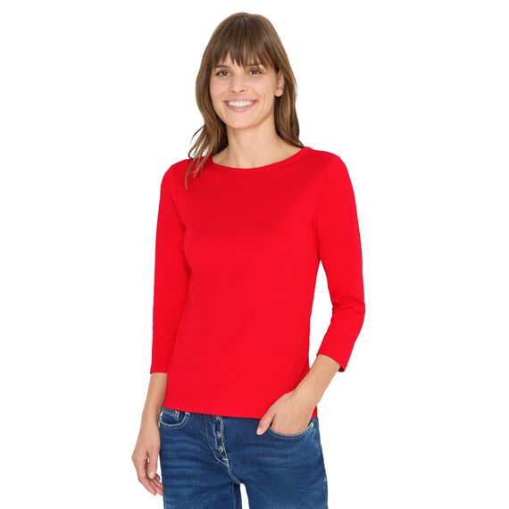 Damen Basic U-Boot Shirt