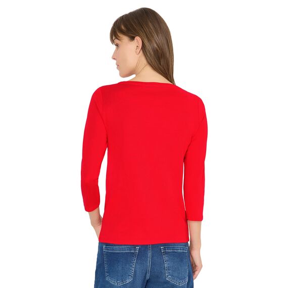 Damen Basic U-Boot Shirt