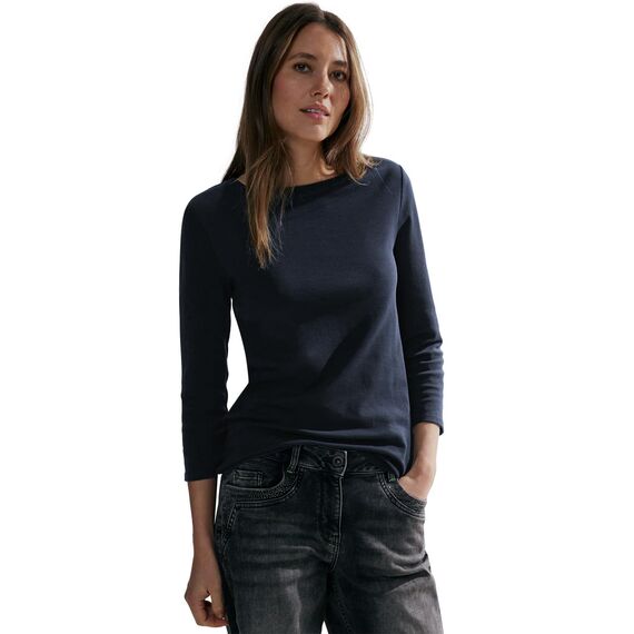 Cecil Damen Basic Shirt in Unifarbe