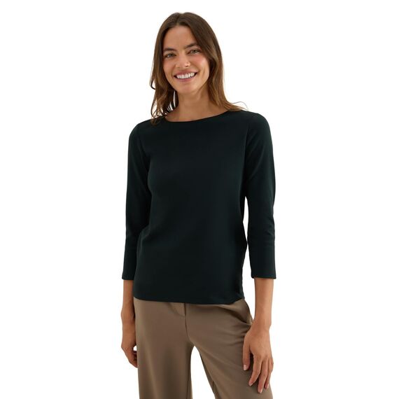 Damen Basic Shirt in Unifarbe