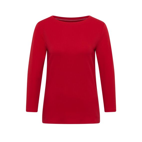 Cecil Basic Shirt in Unifarbe Fiery red XS
