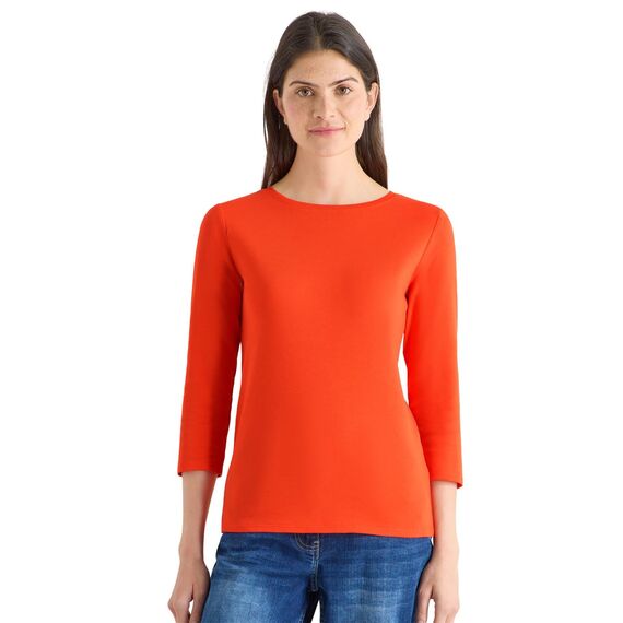 Damen Basic Shirt in Unifarbe