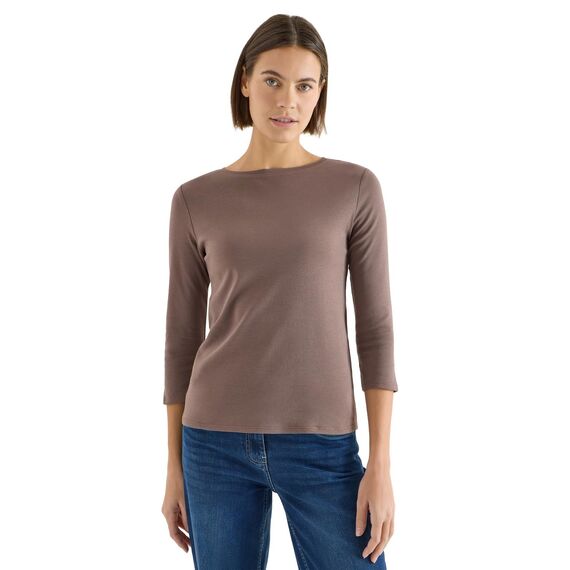 Damen Basic Shirt in Unifarbe