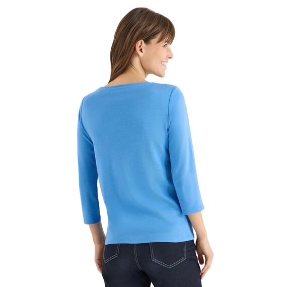 Damen Basic U-Boot Shirt