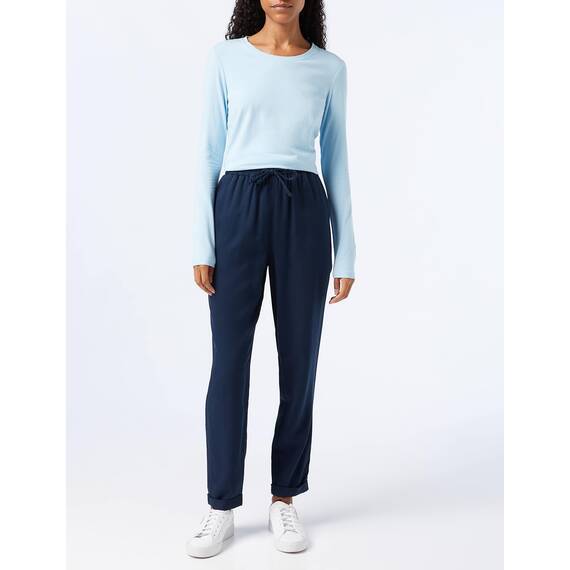 Amazon Essentials Damen Langärmeliges T-Shirt mit Rundhalsausschnitt in klassischer Passform (erhältlich in Übergröße), Himmelblau, XX-Large
