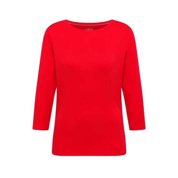 Damen Basic U-Boot Shirt