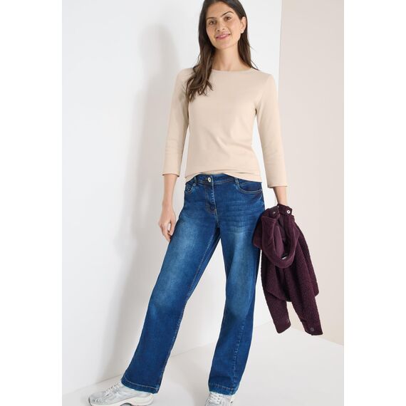 Damen Basic Shirt in Unifarbe