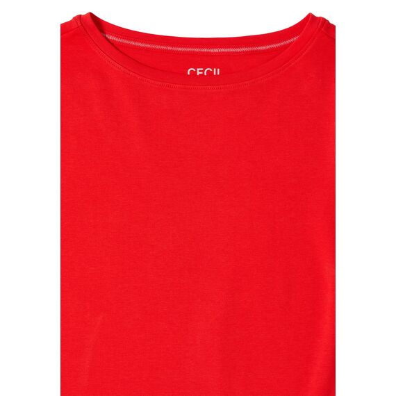 Damen Basic U-Boot Shirt