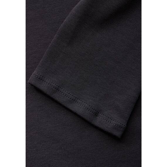 Cecil Damen B317389 Basic T-Shirt In Unifarbe, Deep Charcoal Grey,XS