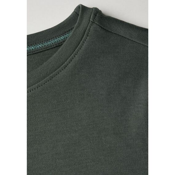 Cecil Damen B317389 Basic T-Shirt In Unifarbe, Active Khaki,S