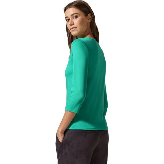 Cecil Damen B317389 Basic T-Shirt In Unifarbe, Aventurine Green,S