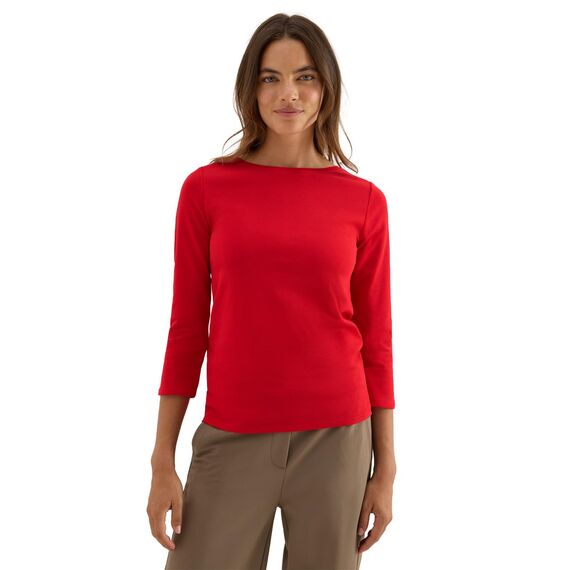 Cecil Basic Shirt in Unifarbe Fiery red M