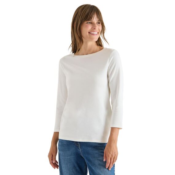 Damen Basic U-Boot Shirt