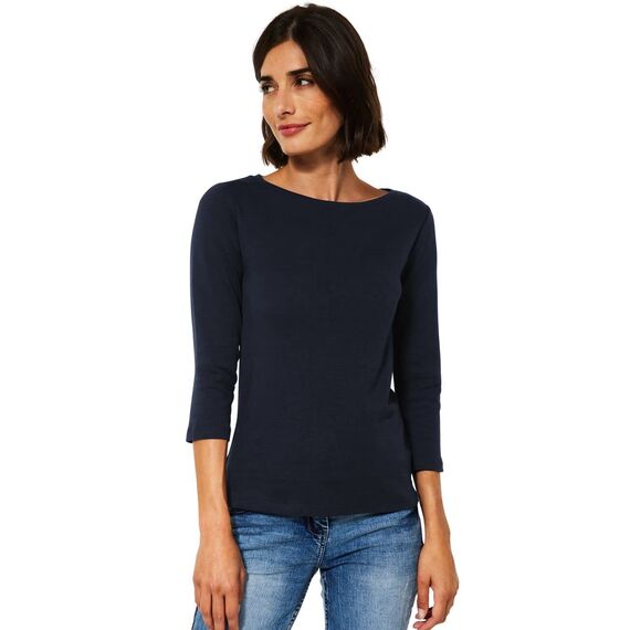 Cecil Damen T-Shirt, Deep Blue, M