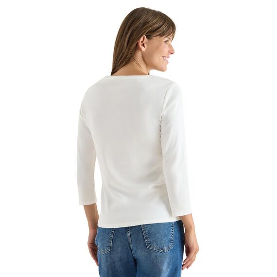 Damen Basic U-Boot Shirt