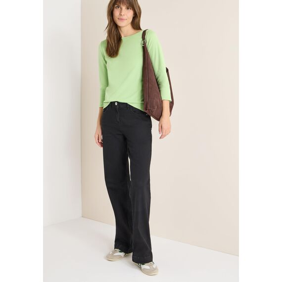 Damen Basic Shirt in Unifarbe