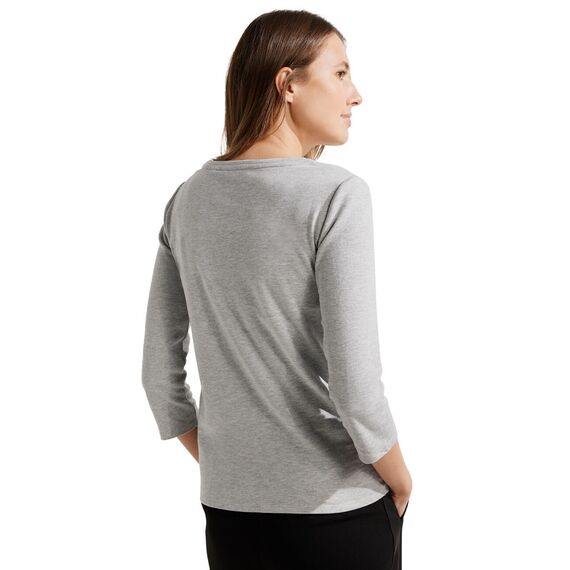 Cecil Basic Baumwollshirt U-Boot Ausschnitt