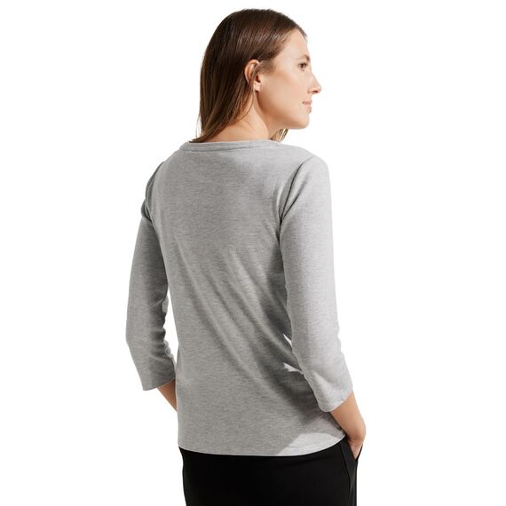 Cecil Basic Baumwollshirt U-Boot Ausschnitt