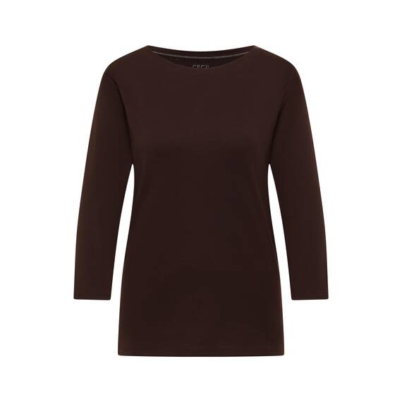 Damen Basic U-Boot Shirt
