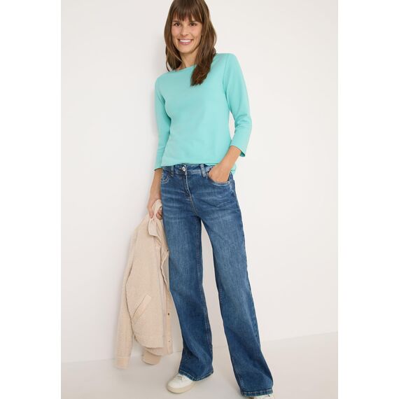 Damen Basic Shirt in Unifarbe