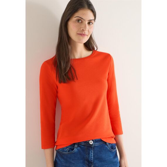 Damen Basic Shirt in Unifarbe