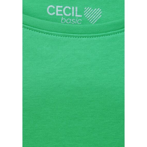 Cecil Basic Baumwollshirt U-Boot Ausschnitt