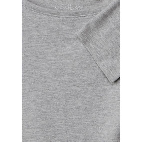 Cecil Basic Baumwollshirt U-Boot Ausschnitt