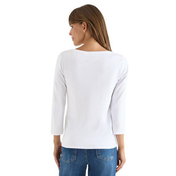 Damen Basic U-Boot Shirt