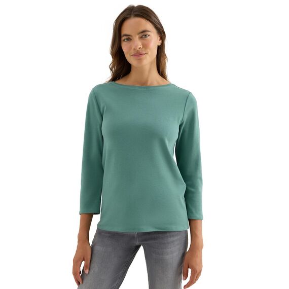 Damen Basic Shirt in Unifarbe