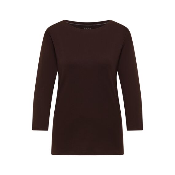 Damen Basic U-Boot Shirt