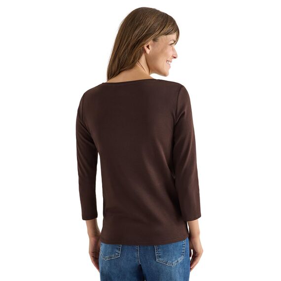 Damen Basic U-Boot Shirt