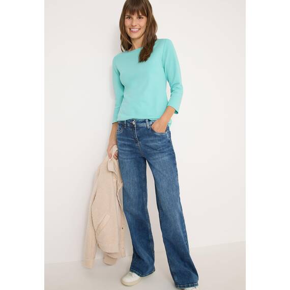 Damen Basic Shirt in Unifarbe