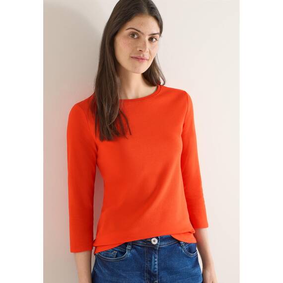 Damen Basic Shirt in Unifarbe