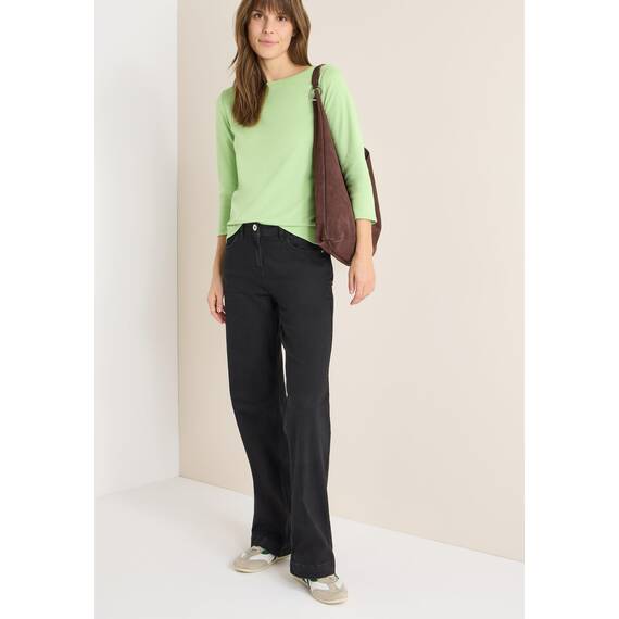 Damen Basic Shirt in Unifarbe