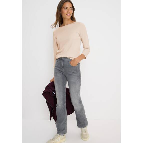 Damen Basic Shirt in Unifarbe