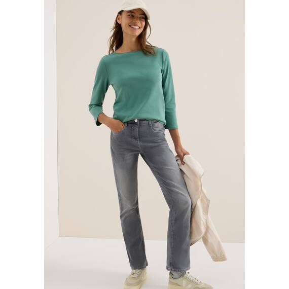 Damen Basic Shirt in Unifarbe
